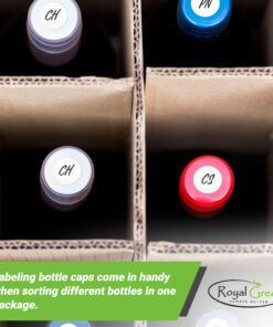 Royal Green Color Coding Labels Round Stickers - 1200 Pack, Small Circle Blank Labels for Easy Organizing Labels, Jars, Supplies, Boxes, Inventory for Office & Home - 15 Sheets, 1/2 Inch, Red 12 719OOHUCxwL