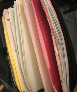 Case-it The Mighty Zip Tab Zipper Binder - 3 Inch O-Rings - 5 Color Tab Expanding File Folder - Multiple Pockets - 600 Sheet Capacity - Comes with Shoulder Strap - Black D-146 Single 48 719OOqMPxL