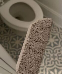 PUMIE Toilet Bowl Ring Remover, TBR-6, Grey Pumice Stone with Handle, Removes Unsightly Stains from Toilets, Sinks, Tubs, Showers, Pools, Safe for Porcelain, 1 Pack 1 Count (Pack of 1) 75 719PDW5PXCL