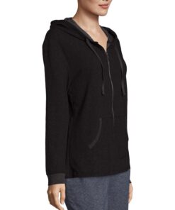 Hanes Women's Sweatshirt, French Terry Full-Zip Hoodie, Women's Hooded Jacket, Women's Zip Hoodie Large Ebony 10 719PrTCPxL