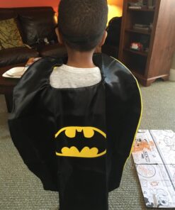Rubie's Super Hero Cape Set Officially licensed DC Comics Assortment 4 Capes, 3 Masks, and 1 Chest Piece, Black, Yellow and Red,One Size (Amazon Exclusive) Boys 20 719Q J2NCDL