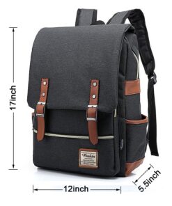 Unisex Professional Slim Business Laptop Backpack, Feskin Fashion Casual Durable Travel Rucksack Daypack (Waterproof Dustproof) with Tear Resistant Design for Macbook, Tablet - Dark Grey 19 719QprkxNkL