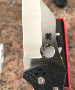 Spyderco Yojimbo 2 Specialty Tactical Knife with 3.2" CPM S30V Steel Black Wharncliffe Blade and Durable Black G-10 Handle - PlainEdge - C85GP2 Steel Blade 53 719QurUbHbL