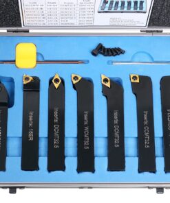 Accusize Industrial Tools 3/4'' Shank 7 Pc Indexable Carbide Turning Tool Set in Fitted Box, 2387-2006 7 Inserts Installed 10 719RlzdKwPL