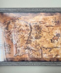 POSTER STOP ONLINE The Hobbit/The Lord of the Rings - Movie Poster/Print (Map of Middle Earth - Limited Dark/Sepia Edition) (Size 36" x 24") (Unframed) Unframed 24 719RtuGTAL