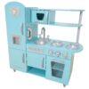 KidKraft Vintage Wooden Play Kitchen with Pretend Ice Maker and Play Phone, Blue 14 719S6qaXZlL