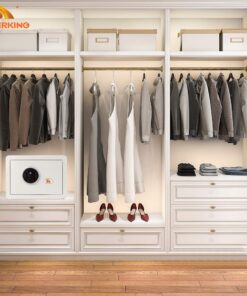 TIGERKING Biometric Fingerprint Home Safe, 1.2 Cubic Feet Digital Security Safe Lock Box, Quick-Access Small Safes for Cash, Jewelry, Handgun, Document, White FED-WHITE 16 719SnPfYBdL