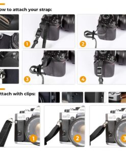 TARION Camera Shoulder Neck Strap Vintage Belt for All DSLR Camera Nikon Canon Sony Pentax Classic White and Black Weave (Upgraded Version) Gray (Upgraded Version) Gray (Upgraded Version) 31 719TEcjWIsL