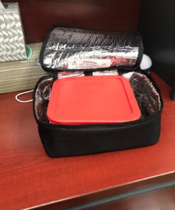 Hot Logic Mini Portable Oven, Food Warmer Electric Lunch Box with Wall Plug, Mini Personal Heated Box for Cooking and Reheating Meals in Office, Travel, Potlucks, Hotel, Home Kitchen (Black) Black 32 719TGqegfKL