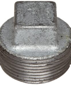 Anvil 8700159703, Malleable Iron Pipe Fitting, Square Head Plug, 1/8" NPT Male, Galvanized Finish 1/8 Inch
