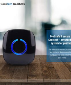 CROSSPOINT Extra Add-On Battery Free Plugin Receiver for the CROSSPOINT Expandable Wireless Doorbell Alert System, Model ER, Black 1 Add-On Crosspoint Receiver 11 719ULDjvrIL