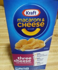 Kraft Three Cheese Macaroni & Cheese Dinner with Mini-Shell Pasta (7.25 oz Box) 23 719UYaEx7uL