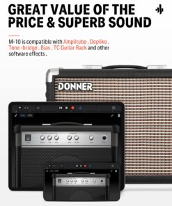 Donner 10W Guitar Amplifier, Electric Bass Guitar Amp Protable with APP Effector Input for Recording,Acoustic Guitar Combo Practice Amp Protable M-10 with Distortion Tone for Heavy Music Player M-10/10W 16 719UautwNQL
