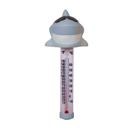 GAME 2700 Shark Spa and Pool Thermometer, Shatter-Resistant Casing Tether Included, Fahrenheit and Celsius, 9-in height x 3-1/2-in diameter