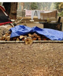 Grizzly Tarps by B-Air 10' x 14' Large Multi-Purpose Waterproof Heavy Duty Poly Tarp with Grommets Every 36", 8x8 Weave, 5 Mil Thick, for Home, Boats, Cars, Camping, Protective Cover, Blue 10' x 14' 18 719UuGrE1rL