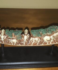 Furniture Creations Ivory Lucky Elephants Tusk Sculpture African Art Decor, No Size 19 719VPl15ipL