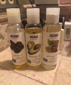 Now Foods Variety Moisturizing Oils Sampler: Sweet Almond, Avocado, and Jojoba Oils - 4oz. Bottles each 28 719VlScDAL
