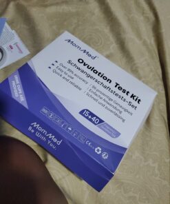 MomMed Ovulation Test Kit (HCG15-LH40), 15 Pregnancy & 40 Ovulation Test Strips with 55 Urine Cups Reliable & Quick Early Pregnancy Test 55 Count (Pack of 1) 37 719WTYuqooL
