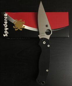 Spyderco Para Military 2 Signature Knife with 3.42" CPM S45VN Steel Blade and Durable G-10 Handle - PlainEdge - C81GP2 Black Handle - Stainless Steel Blade 75 719XIkskjPL