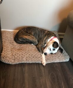 MidWest Homes for Pets Deluxe Dog Beds | Super Plush Dog & Cat Beds Ideal for Dog Crates | Machine Wash & Dryer Friendly, 1-Year Warranty Mocha 36-Inch 28 719XjaMQjL