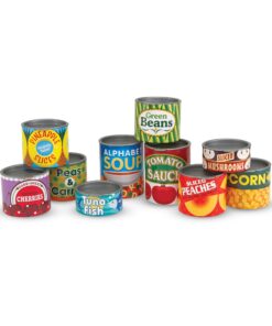 Melissa & Doug Let's Play House! Grocery Cans Play Food Kitchen Accessory ,3+ years- 10 Stackable Cans With Removable Lids 30 719Z4pNxnaL
