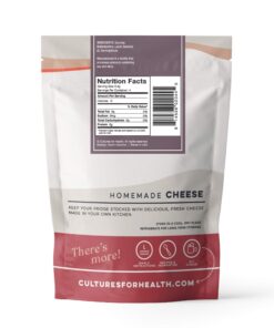 Alternative view of Cultures for Health Thermophilic Cheese Starter | 4 Packets Gluten Free Direct-Set Culture + 2 Vegetable Rennet Tablets | DIY Hard Cheese, Parmesan, Mozzarella, Asiago, Romano, Swiss Cheese, & More