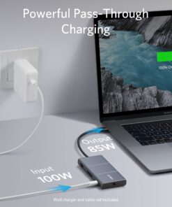 Anker USB C Hub, PowerExpand 6-in-1 Adapter, with 4K HDMI, 100W Power Delivery Port, 2 10 Gbps A Ports, SD Card Reader, and 3.5mm Audio, for MacBook Air, Pro, XPS, More 15 719ZVIJWTRS