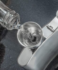 Alternative view of SE Stainless Steel Funnel for Flasks, Small Metal Funnel for Filling Drinking Liquor Flask, Transferring Oil, Juice, Milk, Attached Screw-On Cap