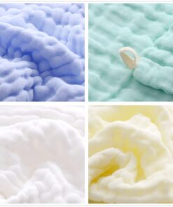 MUKIN Baby Washcloths - Natural Cotton Baby Wipes - Soft Newborn Baby Face Towel and Washcloth for Sensitive Skin- Baby Registry as Shower, 5 Pack 12x12 inches 22 719bYlZ3xsL