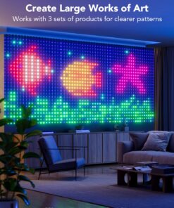 Govee Curtain Lights, WiFi Smart Christmas Lights LED, Color Changing Window Lights, Dynamic DIY Curtain String Lights for Bedroom Wall, Outdoor IP65 Waterproof, 5 x 6.6ft, 520 RGBIC LEDs 21 719bsbL0GFL