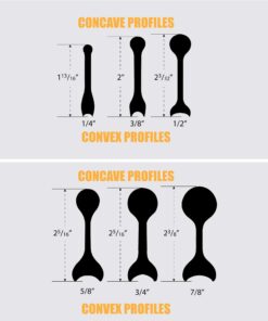 Alternative view of 6 Piece 12 Profile Double Ended Contour Sanding Grip Set for Concave & Convex Profile Sanding. Large Size Grip Pads with Profiles. Crown Molding, Molding, Frames or General Woodworking Use