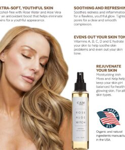 Alternative view of CSM Organic Alcohol-Free Witch Hazel Face Toner with Rose Water, Aloe Vera - Minimizes Pores, Soothes Skin for a Fresh, Clear Complexion - Easy Mist Spray - RAW Facial Toner - Made in The USA