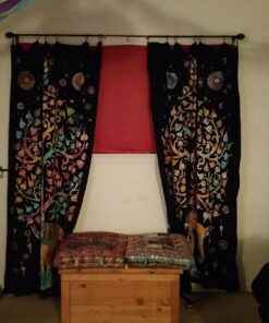 Marubhumi Psychedelic Mandala Hippy Tie Dye Tree of Life Room Decorations Tapestry Wall Hanging Tapestries (Multi Black, Twin Size, 85 x 55 Inch) Multi Black 24 719dgXH6kuL