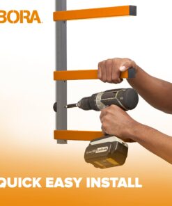 Bora Wood Organizer and Lumber Storage Metal Rack with 6-Level Wall Mount – Indoor and Outdoor Use, In Orange | PBR-001 54 719dk2aGfZL