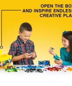 LEGO Classic Medium Creative Brick Box 10696 Building Toy Set - Featuring Storage, Includes Train, Car, and a Tiger Figure, and Playset for Kids, Boys, and Girls Ages 4-99 40 719dmGwDRPL