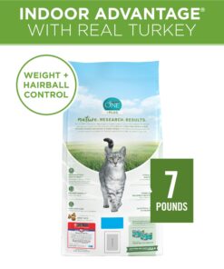 Purina ONE Natural, Low Fat, Weight Control, Indoor Dry Cat Food, +Plus Indoor Advantage - 7 lb. Bag Turkey 7.00 Pound (Pack of 1) 16 719dv3pMBsL