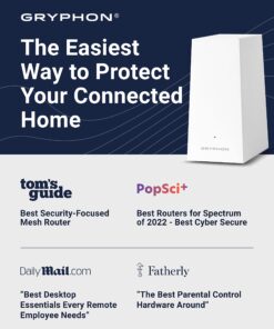 Gryphon AX – Ultra-Fast Mesh WiFi 6 Parental Control Router – Advanced Content Filters and Next-Gen Firewall - 4.3 Gbps Across 3,000 sq. ft. per Router for Multi-Device Households 1 Pack 29 719dxmcNrWL