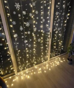 Twinkle Star 300 LED Window Curtain String Lights Wedding Party Home Garden Bedroom Outdoor Indoor Wall Decorations, Warm White *Warm white 29 719e1qfJJ4L