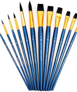 Alternative view of Royal Brush Manufacturing Royal and Langnickel Zip N' Close 12-Piece Brush Set, Soft Black Taklon various Nero