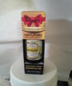 Pure Gold Essential Oils - Lemon Essential Oil - 0.33 Fluid Ounces 0.33 Fl Oz (Pack of 1) 10 719edpkugL