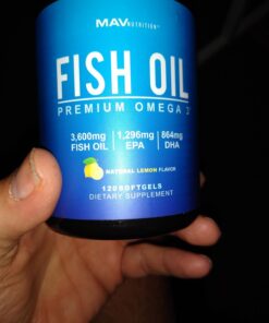 Triple Strength Omega 3 Fish Oil | 3600 mg EPA & DHA | Over 2,000mg of Omega-3 Fatty Acids | Over 1,200mg EPA + 800mg DHA | Best Essential Fatty Acids | Premium Burpless Softgel Supplements (120 Ct) Essential Fatty Acid Combinations 120 Count 25 719egajf7NL 2