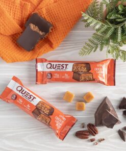 Quest Nutrition Crispy Chocolate Caramel Pecan Hero Protein Bar, 15g Protein, 1g Sugar, 3g Net Carb, Gluten Free, Keto Friendly, 12 Count 12 Count (Pack of 1) 14 719f9BkHGlL