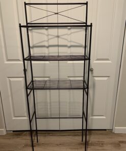 Zenna Home Over the Toilet Storage, Metal Bathroom Spacesaver with 3 Shelves, Cross-Style Storage Cabinet, Easy Assembly, Oil Rubbed Bronze Over-the-Toilet Spacesaver 22 719fIlM3I9L