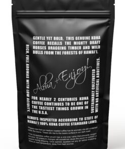Alternative view of Farm-fresh: 100% Kona Coffee - Dark Roast - Arabica Whole Beans - 1 Lb or 16 oz Bag - Blue Horse 100% Kona Coffee from Hawaii 16 oz Dark Roast, Whole Beans