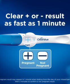 Clearblue Rapid Detection Pregnancy Test, Home Pregnancy Kit, 3 Count 3 Count (Pack of 1) 24 719fqZZ5BBL