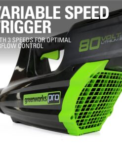 Greenworks Pro 80V Cordless Brushless String Trimmer + Leaf Blower Combo, 2Ah Battery and Charger Included STBA80L210 16" Trimmer + Blower (2.0Ah) 31 719gcLP YeS