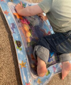 Splashin'kids Inflatable Tummy time Premium Water mat Infants and Toddlers is The Perfect Fun time Play Activity Center Your Baby's Stimulation Growth Multicoloured 26 719gg0eF6cL