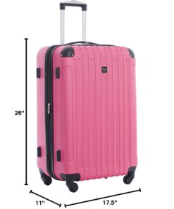 Travelers Club Midtown Hardside Luggage Travel, Bubble Gum, 4-Piece Set 20 719gvuHGLwL
