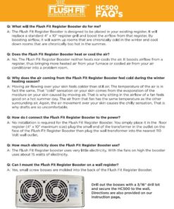 Suncourt Flush Fit HC500-B Vent Cover with Fan Booster, Energy Efficient AC Register Booster, Improved Air Flow for Better Indoor Heating and Cooling, Brown For 4”x10” register openings 23 719gxWl3l7L