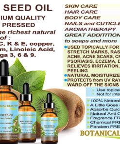 Botanical Beauty KIWI SEED OIL. 100% Pure/Natural/Undiluted/Virgin Cold Pressed Carrier oil. 0.5 Fl.oz.- 15 ml. by CHATEAU COSMETICS 0.5 Fl Oz (Pack of 1) 22 719hKZDJ49L